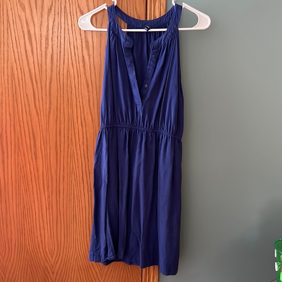 Old Navy Dresses & Skirts - Old Navy Summer Tank Dress Royal Blue Size Medium Halter Spring Casual V-neck